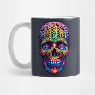 sacred geometry skull Mug